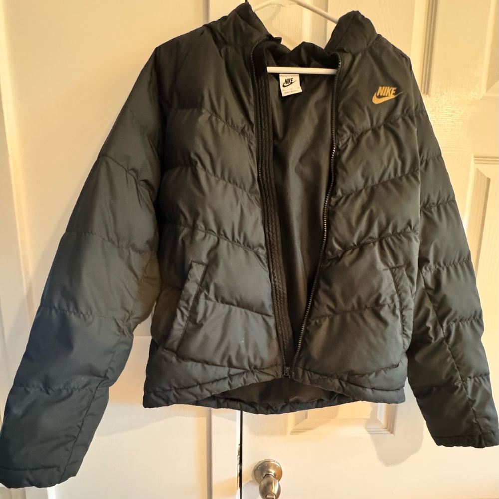 Nike youth XL Black ADP (?) Puffer Gold Logo